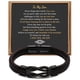 thumbnail image 2 of Pulsera de cuero de acero inoxidable para viajeros lovemyson pulsera de acero inoxidable negra con succión magnética para hombre, 2 of 6