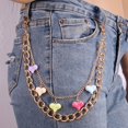 thumbnail image 3 of OUSITAID Jeans Chain Heart Flower 2PCS 2 Layers Punk Metal Wallet Chain Trousers Chain, 3 of 10