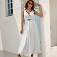 thumbnail image 7 of Thunderbird Emblem White Sleeveless Dress Women's summer skirt elegant dresses plus sizes Beachwear, 7 of 7