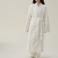 thumbnail image 4 of GHSOHS Robes for Women Sleepwear Women Pajama Sets Flannel Bathrobe Pajamas Lengthened Winter Thick Bathrobe Comfortable Thick Cotton Flannel Shawl Collar Couple Robe Sleepwear Robe Nightgown, 4 of 7