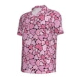 thumbnail image 2 of Xecao Sweet Heart for Mens' Casual Short Sleeve Button-Down Polo Shirts for a Classic Golf Look, 2 of 9