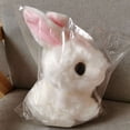 thumbnail image 4 of White Stuffed Rabbit Plush Toy Simulation Cute Animal For Kids 20Cm Height White, 4 of 4