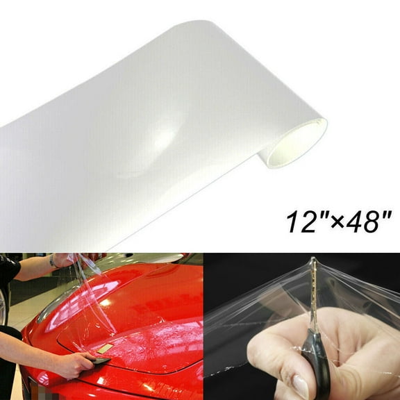 12"x48" Transparent Decal Wrap Sheet Car Bumper Hood Paint Protection Film Decal