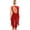 Burgundy, variant on YEAHDOR Womens One Shoulder Figure Ice Skating Dress Costume Rhinestones Backless Dance Leotard