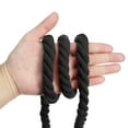 thumbnail image 4 of Uxcell Natural Twisted Cotton Rope 3 Strand Thick Cotton Rope Tug 0.39" x 98.43ft Black, 4 of 7