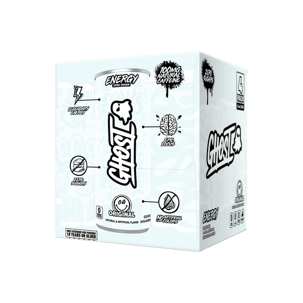 GHOST ENERGY Zero Sugar Drink, 100mg Caffeine, 8.4oz, 4 Pack