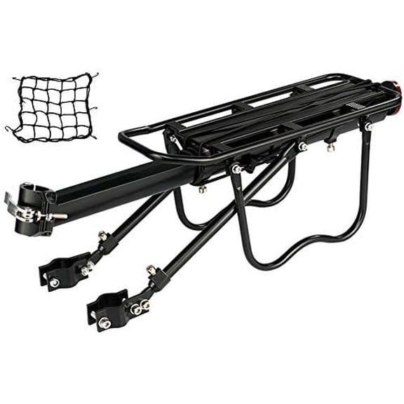 Rear Bike Rack Bicycle Cargo Rack Quick Release Adjustable Alloy Bicycle Carrier 115 lbs Capacity Easy to Install Black$$Sport & Recreation Other