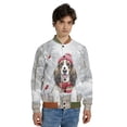 thumbnail image 4 of Playful Afghan Hound Welcomes Winter Snowy Day with Cardinal Bird All Over Print 3D Baseball Jacket Dog Lover Bomber Jacket Softball - 12017, 4 of 6