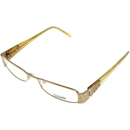 Jean Paul Gaultier Eyeglasses Frames Womens Designer VJP109M 08FCA Palladium Swavorski Rectangular Size: Lens/ Bridge/ Temple: 52-17-140-28