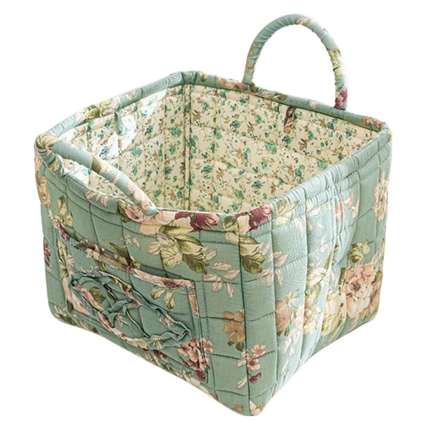 Canasta Almacenamiento Telas Capacidades Grandes Boho Cestas Lavandería Floral Con Fácil Cuidado (D)