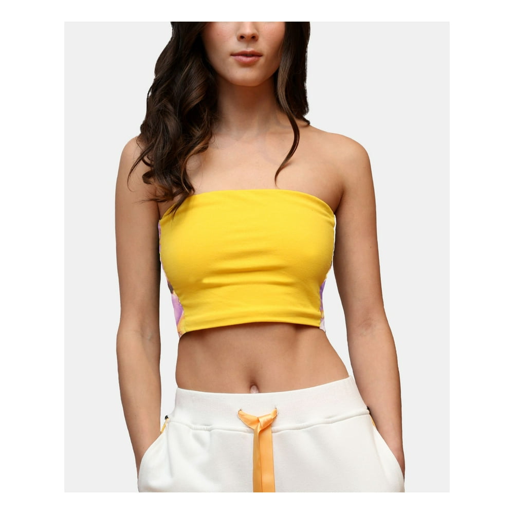 light yellow tube top