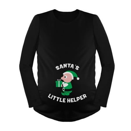 

Tstars Womens Christmas Shirts Gift Santa s Little Helper Cute Christmas Pregnancy Maternity Family Holiday Shirts Xmas Party Christmas Gifts for Her Birthday Gift Long Sleeve Shirt