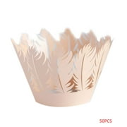 wuaynoon 50pcs Hollow Lace Cup Muffin Cake Paper Case Wraps Cupcake Wrapper Ebel