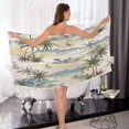thumbnail image 7 of Tropical Palm Trees Towels Highly Absorbent Cotton Towels Set of 2, Premium Spa & Hotel Quality Quick Dry Towel Set 54 x 27 Inches Bathroom Towels, 7 of 7