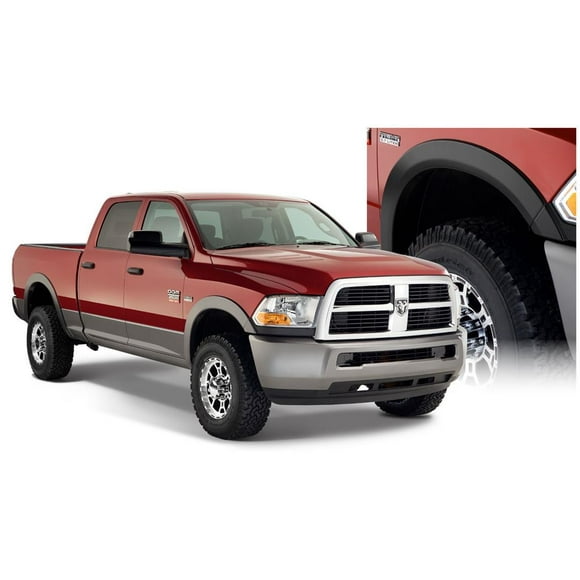 Bushwacker Fender Flare 50917-02 OE Style; 1/2 Inch Tire Coverage; Matte Black; Dura-Flex 2000 ABS Smooth Plastic; 4 Inch Flare Height; Set Of 4
