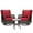 Red, variant on Yartaka 3 Piece Outdoor Modern Bistro Set, Wicker Conversation Set, Swivel Rocker Patio Rattan Chair Set, Patio Furniture Set with Coffee Table, Garden Balcony Backyard Poolside (Beige)