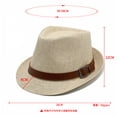 thumbnail image 2 of Adjustable Belt Straw Short Brim Sun Hat, Unisex Lightweight Outdoor Beach Hat, Vintage Style Sun Protection Cap, Fashion Headwear for Summer Travel, Holiday and Outdoor Activities, 2 of 2