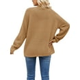 thumbnail image 3 of Liacowi Women Knit Cardigan Long Sleeve Sweater Solid Color Knitwear Coat Fall Casual Tops Outwear with Pockets, 3 of 4