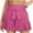 Hot Pink, variant on ABATAB Womens Summer Shorts Smocked Drawstring Casual Shorts Ruffle Tiered Loose Fit Fashion Trendy Shorts