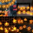 thumbnail image 2 of Qoosea Halloween Pumpkin String Lights, 20 LED 10.5ft 8 Modes Waterproof Orange Halloween Decorations Outdoor Indoor Bedroom Camper Party Decor, 2 of 10