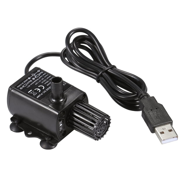 DECDEAL USB Bomba de agua sin escobillas con boquillas Colador Ultra silencioso Mini DC5V Micro bomb Tomshoo Fuente de estanque