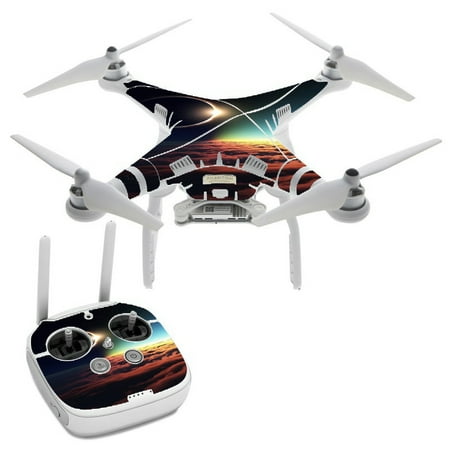 Skin Decal For Dji Phantom 3 Professional Drone / Moon Planet Eclipse Clouds