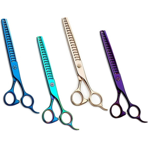 Hair Cutting Shears Curved Dog Grooming Scissors Cats Grooming Shears Pets Trimming Kit Thinning Shears for Groomers 7 Inch for Barber or Home Use