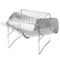 thumbnail image 4 of Irfora Estufa de leña para barbacoa portátil plegable de acero inoxidable 2 en 1 Camp Firepit Camping al aire libre Backpakcing Estufa de leña Irfora horno al aire libre, 4 of 7