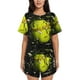thumbnail image 1 of Fotbe Ball Conjunto de Pijama Estampado para Mujer, 2 Piezas, Ropa de Dormir con Camiseta de Manga Corta y Shorts Suaves-Medium, 1 of 6