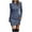Navy, variant on Kmdttou New Women Casual Sleeve Solid Waist Round Neck Knitting Hip Wrap Dresses,Women's Long Dresses Flowy Maxi for Beach