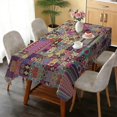 thumbnail image 6 of Rectangle Table Cloth, Waterproof Heavy Duty Vinyl Tablecloths, Wipeable Washable Table Cover Floral Rustic Seasonal Table Cover for Party Picnic Dinner Decor (Boho, 60" X 84"), 6 of 7