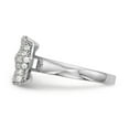 thumbnail image 3 of Brilliant Embers  Sterling Silver Rhodium-plated 71 Stone Micro Pav� CZ Bow Ring, 3 of 5