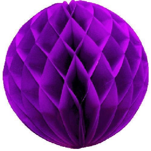 Matissa 14""(35CM) Paper Honeycomb Balls (Pack of 3) Several Colours Available (Purple)