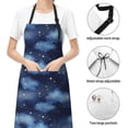 thumbnail image 4 of Kdxio Starry Sky Apron with Pockets Adjustable Kitchen Aprons for Men Women Waterproof Aprons for Cooking,Drawing,Crafting, Baking Household Cleaning, 4 of 5