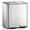 Silver, variant on mVm 8 Gal Trash Can, 2x4 Gal Dual Compartment Trash Can with Steel Lids, Modern Kitchen Office Garbage Can(Gray)
