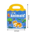 thumbnail image 2 of TISHITA Reusable Sticker Book Learning Toys 30Pcs Stickers Multicolor Activity Book Busy Book for Kids Children Toddlers - happy animals, 2 of 8