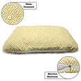 thumbnail image 3 of Greek Key Pet Bed, Yellow and White Tile Pattern with Twisted Lines in Squares Grunge Looking Maze, Resistant Pad for Dogs and Cats Cushion with Removable Cover, 24" x 39", Yellow White, by Ambesonne, 3 of 4