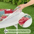 thumbnail image 5 of Pioneer Flower Floral Print Pattern Round Fitted Tablecloth with Elastic Edge,Dining Table Cover Waterproof,Outdoor Round Tablecloth for Camping,Dining,Indoor and Outdoor, 5 of 7