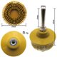 thumbnail image 2 of Cepillo abrasivo con cerdas de goma, disco de pulido de color amarillo oscuro para taladro eléctrico (1 unidad), 2 of 5