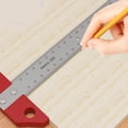 thumbnail image 4 of T Square Ruler, Metal Woodworking Scriber Metric Imperial Scale Accurate  for Drawing, 4 of 7