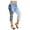 Blue, variant on Aofany Women's Fashion Panel Denim Leggings Summer Capris Leggings Yoga Pants Gift for Women