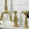 thumbnail image 3 of Kingston Brass Ks775.Bplbs Bel-Air 1.8 GPM Bridge Kitchen Faucet - Black, 3 of 6