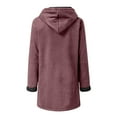 thumbnail image 4 of Women's Coat Reversible Sherpa Fuzzy Winter Puffer Jacket , S, 4 of 5