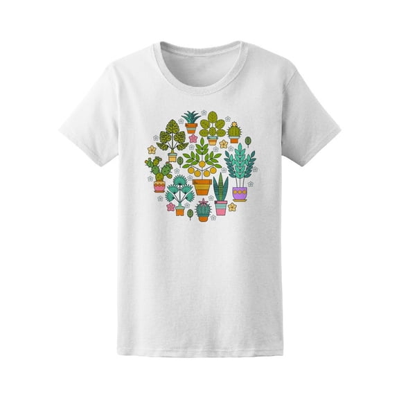 Cute Potted Flowers And Plants Tee Women's -Image by Shutterstock