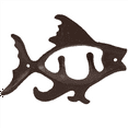 thumbnail image 4 of 2X Fish with Two Hooks Ocean Series Cast Iron Wall Hook Wall Mount Towel Hanger Hook for Hat, Key, Coats, 4 of 8