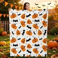 thumbnail image 6 of Halloween Blanket 50x60in Flannel Throw for Sofa Couch Bed, Soft Cozy Fleece Plush Blanket with Ghost Pumpkin Skull Print, Halloween Decorations Gift by OVFUIZ, 6 of 6