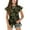 Camo, variant on Arshiner Cute Shirts for Girls Girls Summer Tops Short Sleeve Ruched Knot Side Casual Loose Spring and Summer Tops Tee Blouse Green 9-10 Years