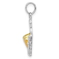 thumbnail image 3 of FJC Finejewelers 925 Sterling Silver Rhodium Plated Enameled Cheese Board with Knife Charm 23 x 8 mm, 3 of 6