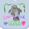 thumbnail image 4 of Inktastic Cocoa Beach Florida Cute Swimming Manatee Boys or Girls Baby Bib, 4 of 4
