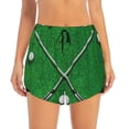 thumbnail image 2 of Gukieu Golf Sport Club Print Women's Sports Shorts with Drawstring Elastic Waistband for Running, Yoga, Fitness-X-Large, 2 of 7